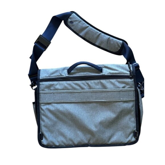Timbuk2 Command Laptop Messenger Bag Crossbody Gray Navy Blue Travel - Picture 12 of 12